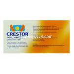 クレストール Crestor, ロスバスタチン 10mg （アストラゼネカ社） 箱裏面