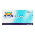 クレストール Crestor, ロスバスタチン 20mg （アストラゼネカ社） 箱