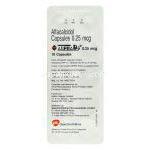 アルファD3 Alpha D3, アルファカルシドール 0.25mcg カプセル (GSK) 包装裏面