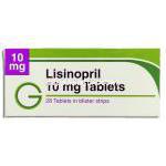 ゼストリル  ジェネリック, リシノプリル Lisinopril  10mg 錠 (Bristol) 箱