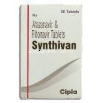 シンチバン Synthivan, アタザナビル・リトナビル 300mg/100mg 錠 (Cipla) 箱