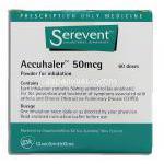 セレベント アキュヘイラー Serevent Accuhaler 50mcg 吸入剤 (GSK) 箱