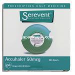 セレベント アキュヘイラー Serevent Accuhaler 50mcg 吸入剤 (GSK) 箱