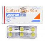 ゾスパー Zospar, スパラ ジェネリック, スパルフロキサシン 200mg 錠 (FDC)