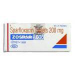 ゾスパー Zospar, スパラ ジェネリック, スパルフロキサシン 200mg 錠 (FDC) 箱