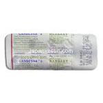 カンデサール Candesar (ブロプレス ジェネリック) カンデサルタン 8mg 錠 (Ranbaxy) 包装裏面