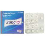 フェブキソスタット（ウロリック ジェネリック）, ズリッグ Zurig 40mg 錠 (Zydus)