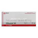 フェブキソスタット（ウロリック ジェネリック）, フェブゾスタット Febuxostat 80mg 錠 (Abott) 箱