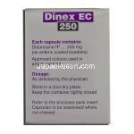 ジネックスEC Dinex EC, ヴァイデックスＥＣカプセル, ジダノシン 250mg カプセル (Cipla) 成分