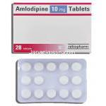 アムロジン,・ノルバスクジェネリック アムロジピン 10mg (Ratiopharm) 包装裏面