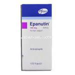 エパヌチン Epanutin,  フェニトインナトリウム 100mg カプセル (Pfizer) 箱