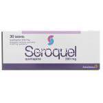 セロクエル Seroquel, クエチアピン フマル酸塩 200mg (Astra Zeneca) 箱