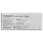 キャンプラル Campral, アカンプロセート 333mg 錠 (Merck) 箱裏面