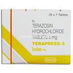 テラプレス Terapress, ハイトラシン ジェネリック, テラゾシン 2mg 錠 (Abbott India) 箱