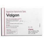 バルガン Valgan, バリキサ ジェネリック, バルガンシクロビル塩酸塩 450mg 錠 (Cipla) 箱裏面