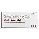 ジドビル Zidovir, レトロビルジェネリック, ジドブジン 300mg カプセル (Cipla) 箱