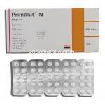 プリモルット N  Primolut N, ノアルテン ジェネリック, ノルエチステロン 5mg (Zydus)