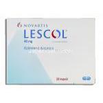 レスコール Lescol, ローコール ジェネリック, フルバスタチン 40mg (Novartis) 箱