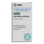 トルソプト Trusopt, ドルゾラミド 2% x 5ml 点眼液 (MSD) 箱