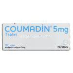 クーマディン Coumadin, ワーファリンジェネリック, ワルファリン 5mg 錠 (Zentiva) 箱