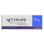 アコレート Accolate, ザフィルルカスト 20mg 錠 （アストラゼネカ社） 箱