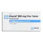 クラリシッド Klacid, クラリスロマイシン 500mg (アボット社) 箱