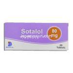 ソタロール Sotalol 80mg 錠 (Bristol) 箱