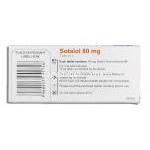 ソタロール Sotalol 80mg 錠 (Bristol) 箱裏面