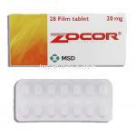 ゾコール Zocor, シンバスタチン 20mg 錠 (MSD)