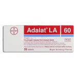 アダラートＬＡ Adalat LA , ニフェジピン 60mg 錠 （バイエル社） 箱