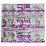 オメシップ Omecip, オメプラゾール , 20mg カプセル (Cipla)