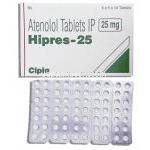 ハイプレス Hipres, テノーミン ジェネリック, アテノロール 25mg 錠 (Cipla)