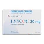 レスコール Lescol, ローコール ジェネリック, フルバスタチン 20mg (Novartis) 箱