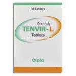 テンビルＬ Tenvir L, エピビル ジェネリック,  ラミブジン  300mg テノホビル 300mg 錠 (Cipla) 箱