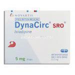 ダイナシルクSRO Dynacirc Srom, イスラジピン 5mg カプセル （ノバルティス社） 箱