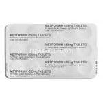 メトホルミン 850mg 錠 (Almus) 包装裏面